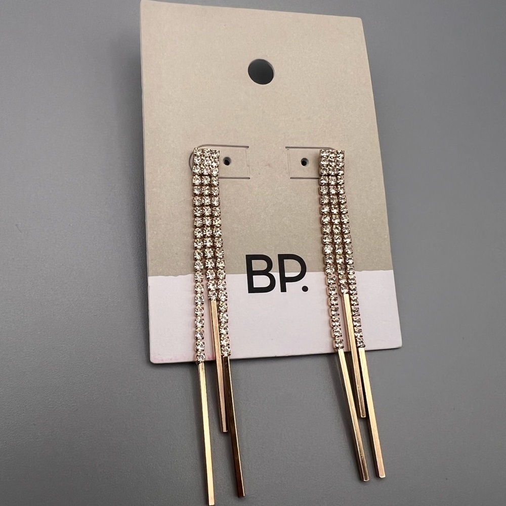 BP Gold and Silver Rhinestone Earrings